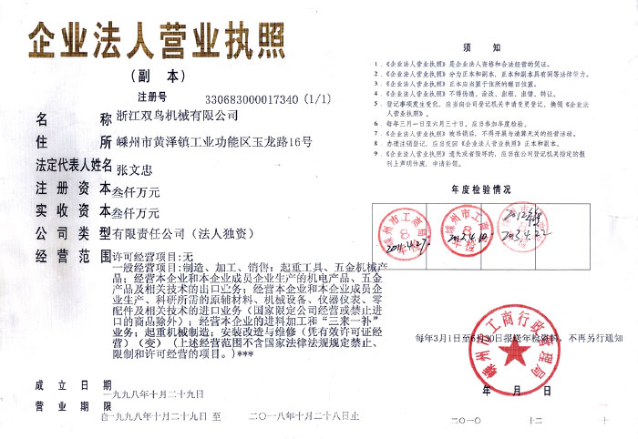 猫咪WWW免费人成网站资质-企业法人营业执照(副本)